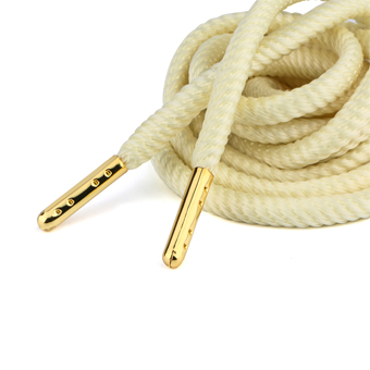 Custom Shoelace with Gold Metal Tips-GB1283