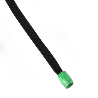 Personalized Flat Black Cord with Metal Aglet-AB1285