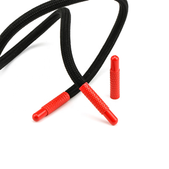 HOT Black Cord with Red Metal Tips for Grament-CB122