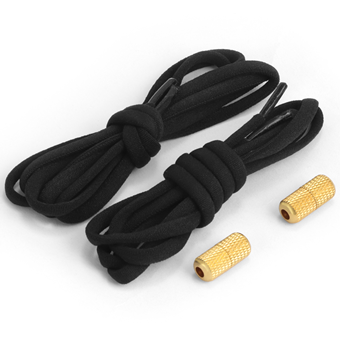 Black Shoelace with Metal Aglets-DB148