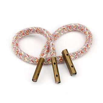 Round SHoelace with  Bronze Metal Tips-EB156