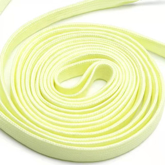 8mm Yellow Flat Lace Glow in the Dark-EB171