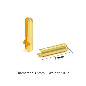 23x3.8mm Metal Tips in Gold Color-DB180