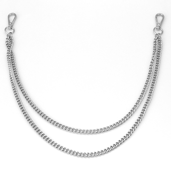 Double Layer Silver Bag Chains