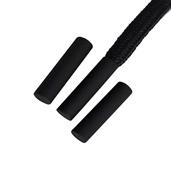 Rubber black Metal tip for hoodies string-PTCJ5523